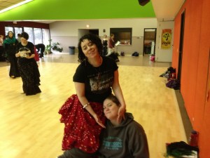 Taking a break during GS training on Day One.