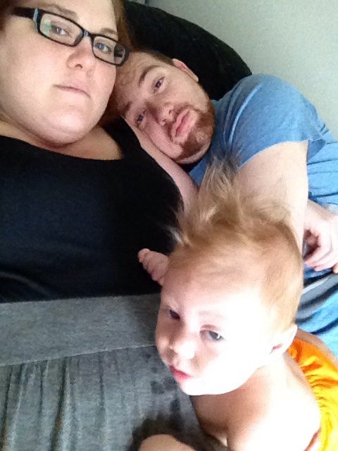 sleepy family portrait