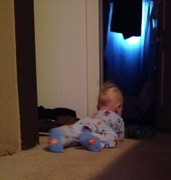 My view of my son most of the time now.